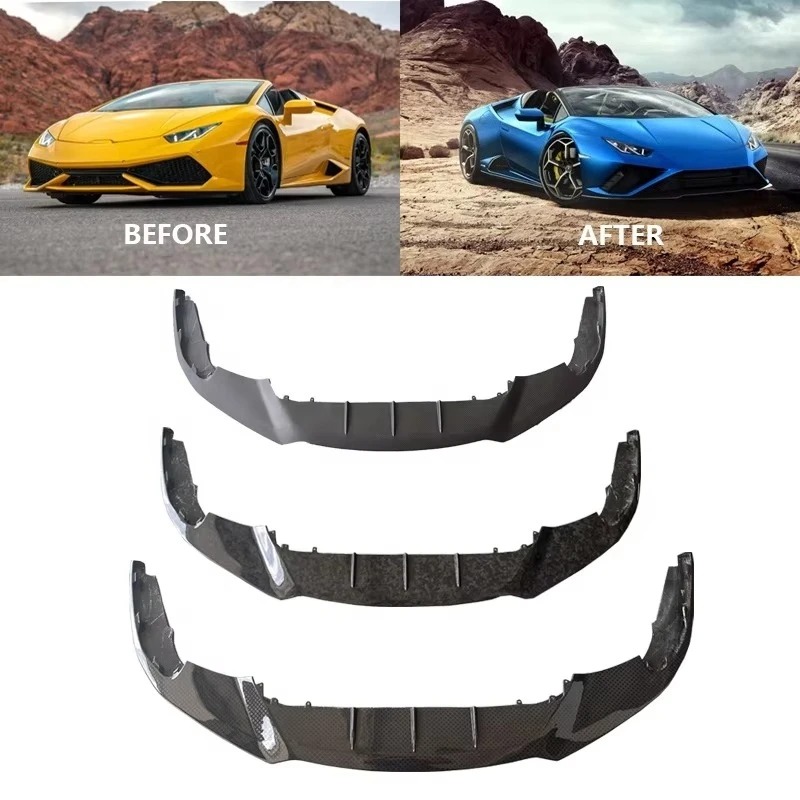New Carbon Fiber Front Lip for Lamorghini Huracan EVO Exclusive Front Bumper Body Kits